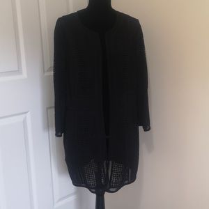 Peter Nygard long black Cardigan. Size large.